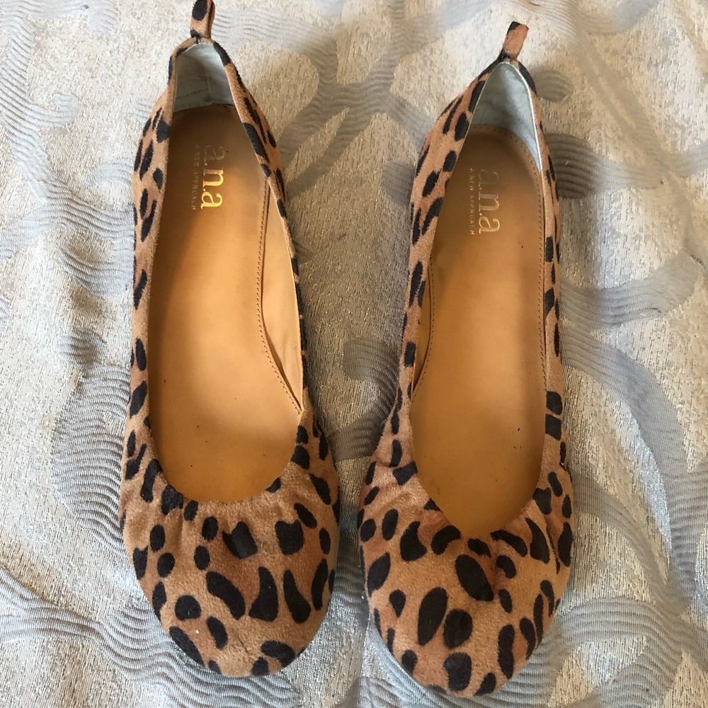 A.N.A. Cheetah print flats size 8.